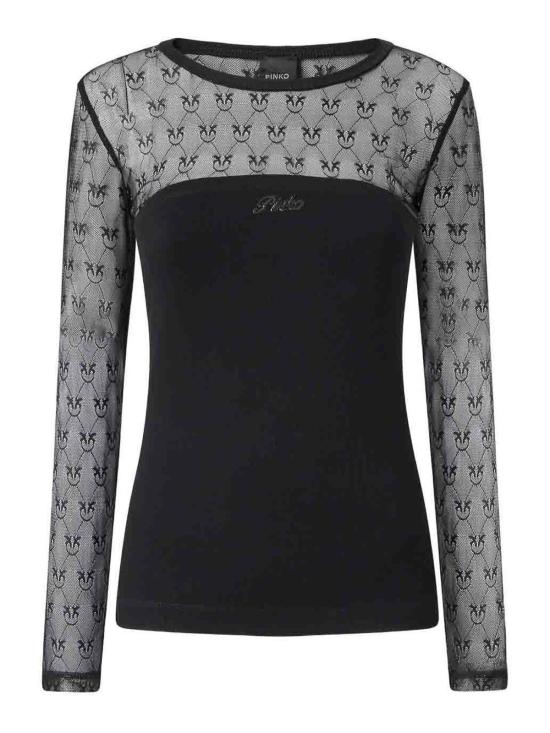 26SS 핑코 반팔 티셔츠 106472A362Z99 Black