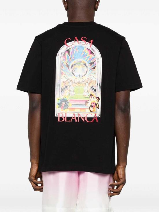 26SS 카사블랑카 반팔 티셔츠 MSS26JTS00109 Black - CASABLANCA