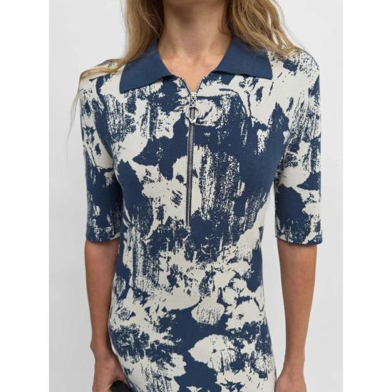  로데브예 롱 원피스 로데비에르 클로버 데님 플라워 드레스 네이비/샌드 - RODEBJER