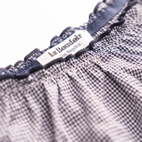  르 부두아르 로스앤젤레스 팬티 르부두아르로상젤르 라 샤를리 비쉬 코튼 탕가  네이비 - LE BOUDOIR LOS ANGELES