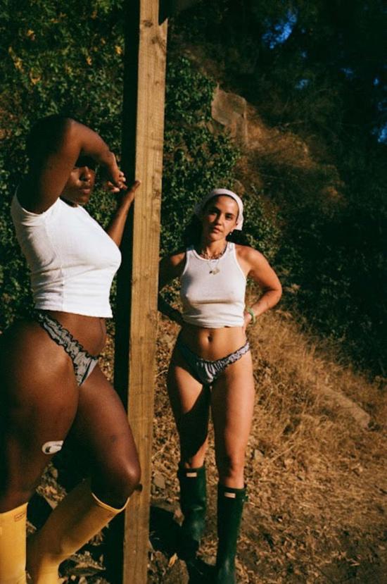  Le Boudoir Los Angeles 팬티 르부두아르로상젤르 라 샤를리 비쉬 코튼 탕가  네이비 - OTHER BRANDS