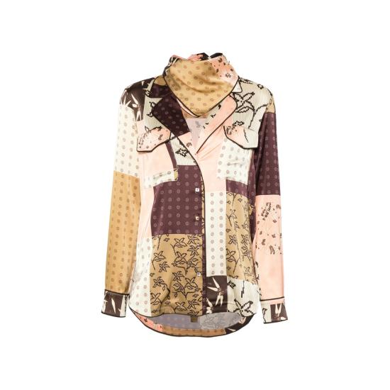 26SS 시에드레스 셔츠 WRS26TP10 MICLA MULTI BROWN BROWN