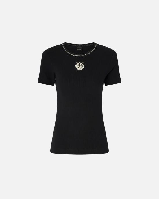 26SS 핑코 반팔 티셔츠 106815A3AL ZZ2 Black