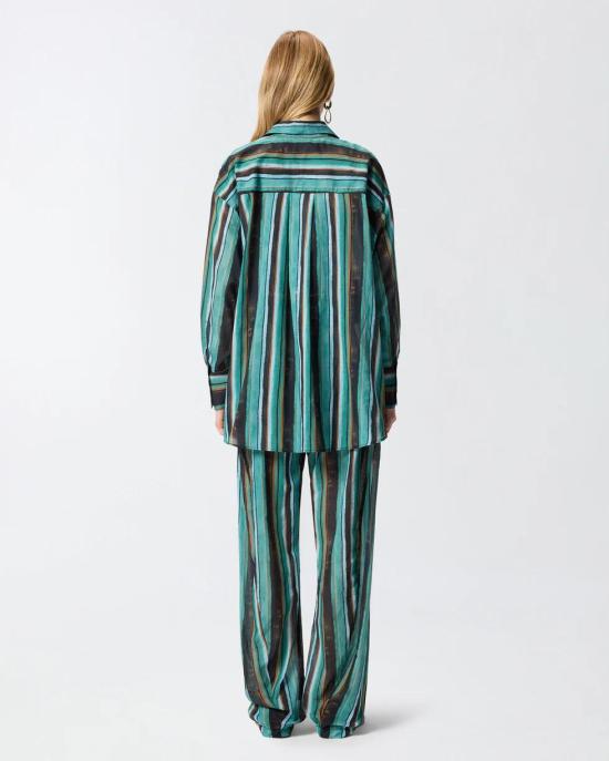 26SS 핑코 셔츠 106990A3CH SD3 Mult verde nero - PINKO