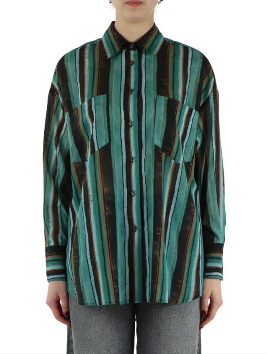 26SS 핑코 셔츠 106990A3CH SD3 Mult verde nero