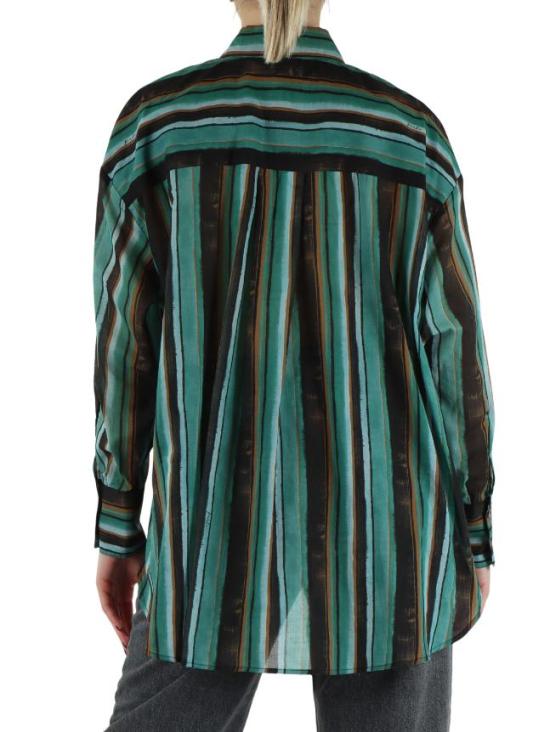 26SS 핑코 셔츠 106990A3CH SD3 Mult verde nero - PINKO