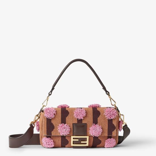 26SS 펜디 비즈 자수 도트 바게트 백 8BR600AYAWF1UJ0 Beige