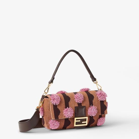 26SS 펜디 비즈 자수 도트 바게트 백 8BR600AYAWF1UJ0 Beige - FENDI