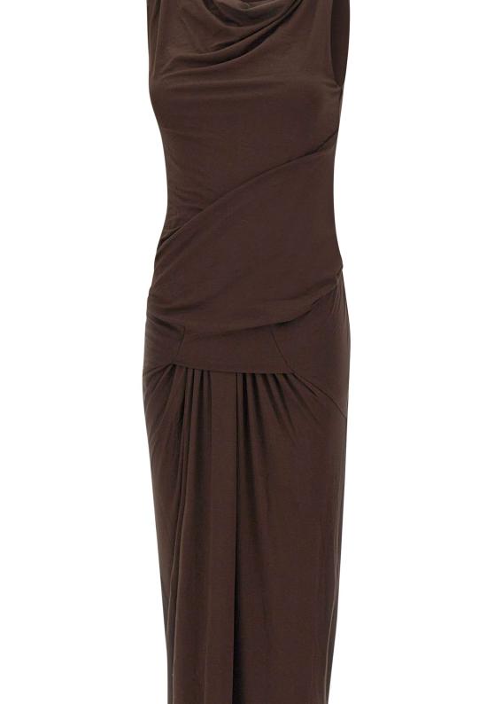 26SS 엔타이어 스튜디오 미디 원피스 ESSS26DR01243 C737 Brown - ENTIRE STUDIOS