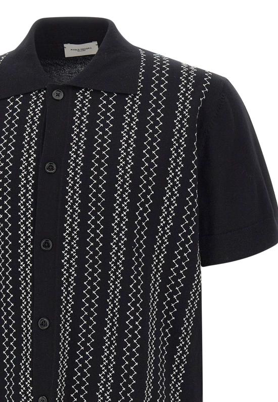 26SS 파올로페코라 반팔 셔츠 A048F900 9000 Black - PAOLO PECORA