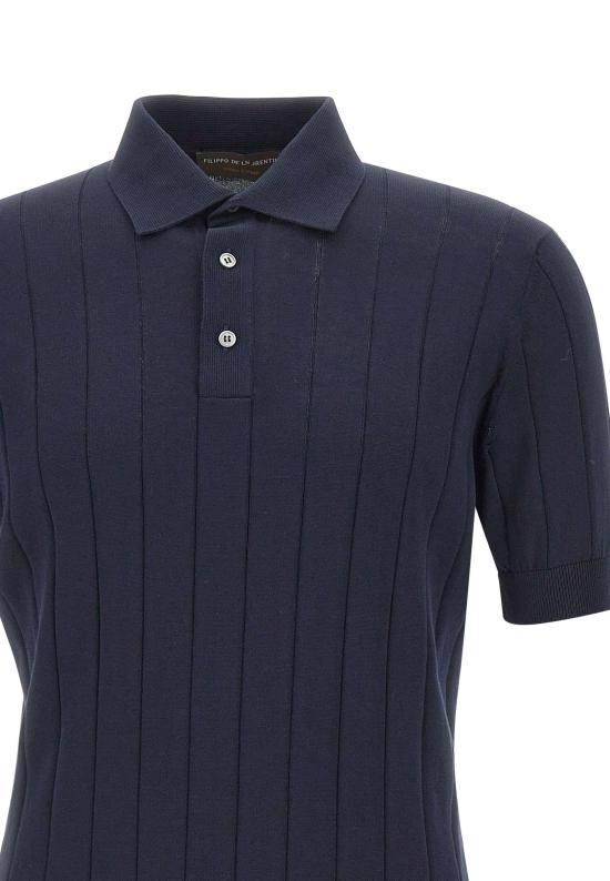26SS 필리포 드 로렌티스 폴로 티셔츠 PL1MC CR14C890 BLUE - FILIPPO DE LAURENTIIS