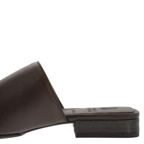 26SS 브루넬로 쿠치넬리 뮬/슬리퍼 MZSLC3171 DARK BROWN - BRUNELLO CUCINELLI