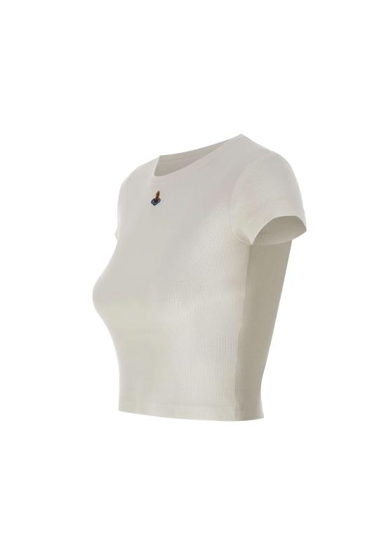 26SS 비비안웨스트우드 반팔 티셔츠 1G010019 J009CA401 White - VIVIENNE WESTWOOD