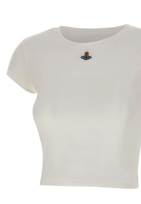 26SS 비비안웨스트우드 반팔 티셔츠 1G010019 J009CA401 White - VIVIENNE WESTWOOD