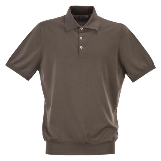 26SS 브루넬로 쿠치넬리 폴로 티셔츠 M29800125 BROWN