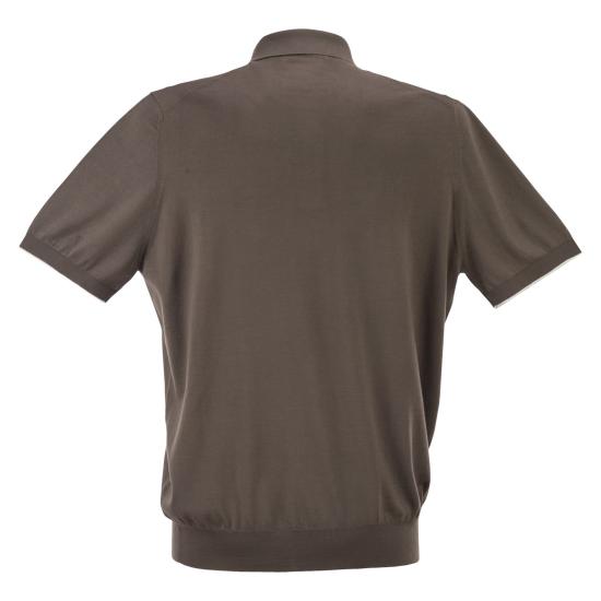 26SS 브루넬로 쿠치넬리 폴로 티셔츠 M29800125 BROWN - BRUNELLO CUCINELLI