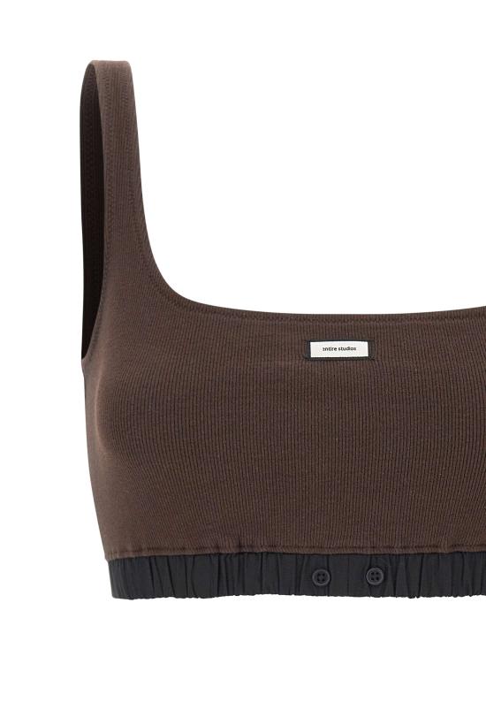 26SS 엔타이어 스튜디오 민소매 티셔츠 ESSS26BS01876 6239 Brown - ENTIRE STUDIOS