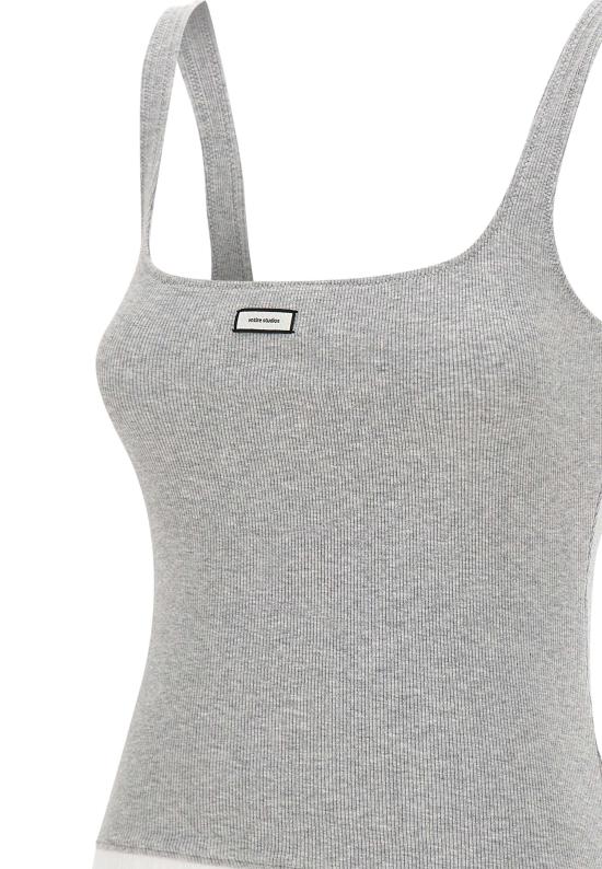 26SS 엔타이어 스튜디오 민소매 티셔츠 ESSS26TA01876 6238 Grey - ENTIRE STUDIOS