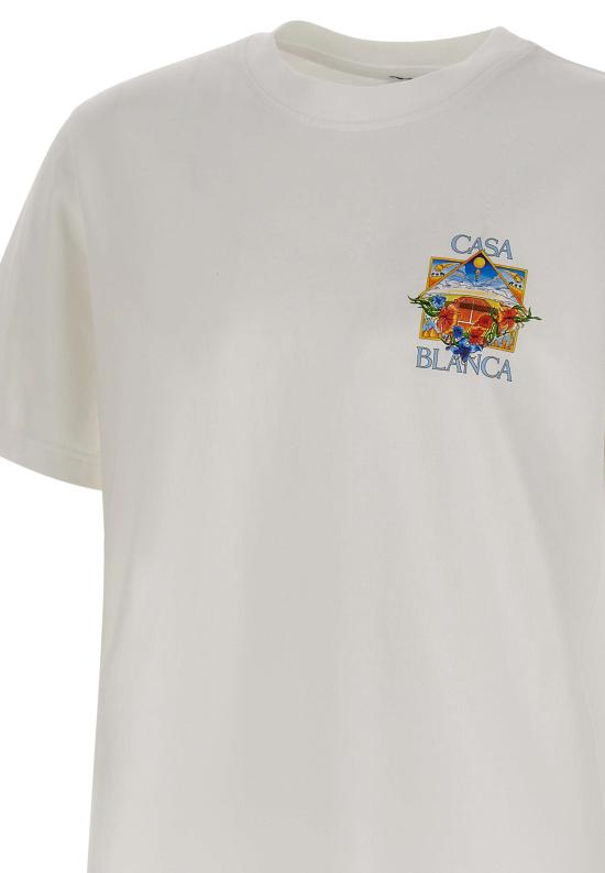 26SS 카사블랑카 반팔 티셔츠 MSS26JTS001 13 White - CASABLANCA