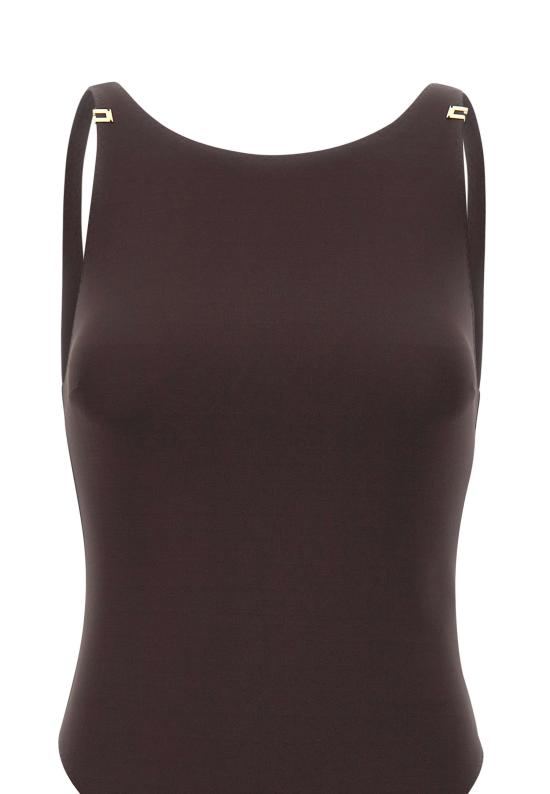 26SS 엘리자베타프랜치 바디수트 티셔츠 BO03462E2 EV9 Brown - ELISABETTA FRANCHI