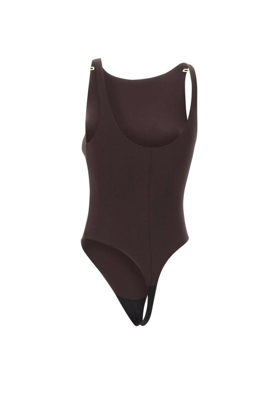 26SS 엘리자베타프랜치 바디수트 티셔츠 BO03462E2 EV9 Brown - ELISABETTA FRANCHI