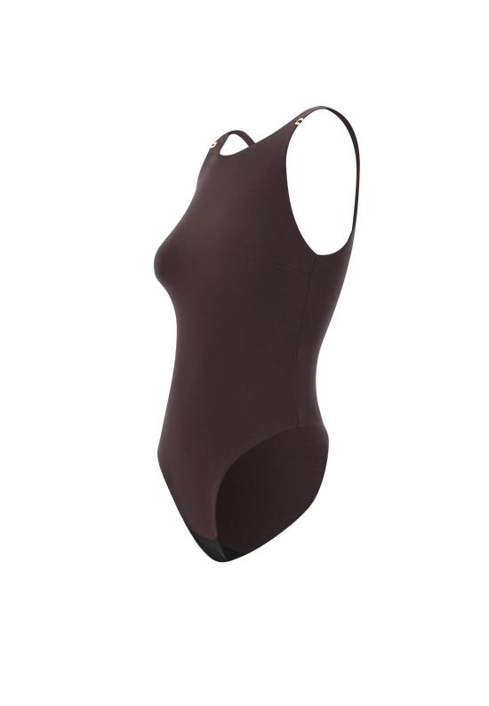 26SS 엘리자베타프랜치 바디수트 티셔츠 BO03462E2 EV9 Brown - ELISABETTA FRANCHI