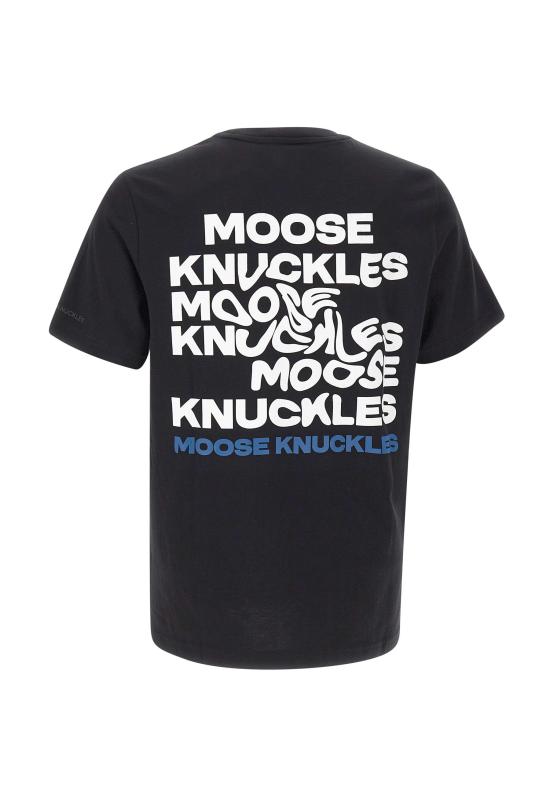 26SS 무스너클 반팔 티셔츠 M16MT731 292 Black - MOOSE KNUCKLES