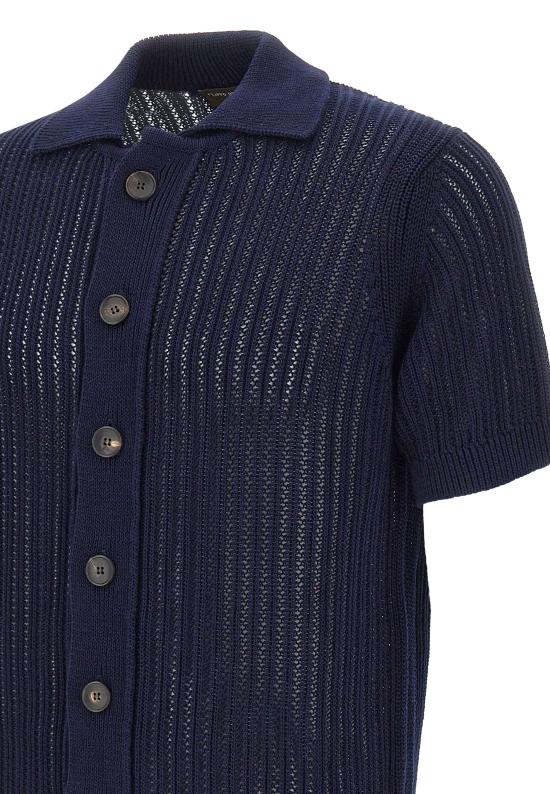 26SS 필리포 드 로렌티스 반팔 셔츠 CA3MC CM7HC891 BLUE - FILIPPO DE LAURENTIIS