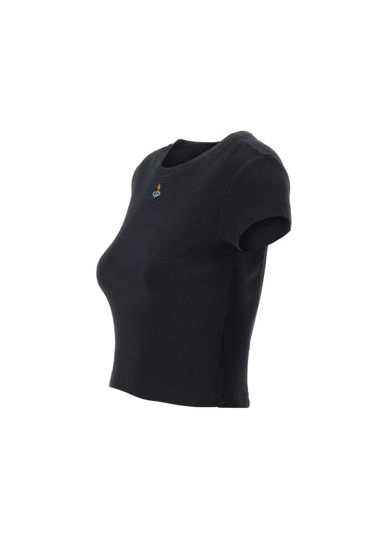 26SS 비비안웨스트우드 반팔 티셔츠 1G010019 J009CN401 Black - VIVIENNE WESTWOOD