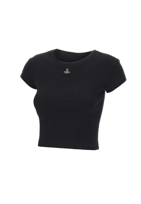 26SS 비비안웨스트우드 반팔 티셔츠 1G010019 J009CN401 Black