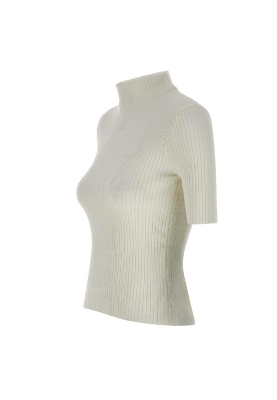  쿠레쥬 리에디션 니트 탑 숏슬리브 PERMPU026FI0001 HERWHITE White - COURREGES