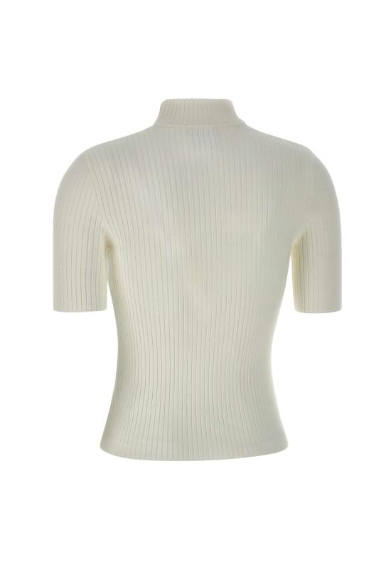  쿠레쥬 리에디션 니트 탑 숏슬리브 PERMPU026FI0001 HERWHITE White - COURREGES