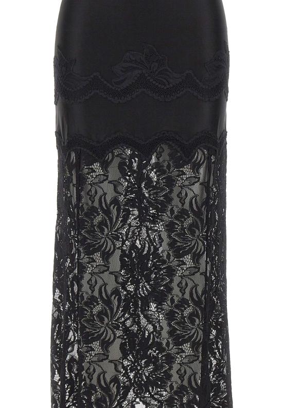 26SS 파코라반 미디 스커트 26PJJU021PA0170 P001 Black - PACO RABANNE