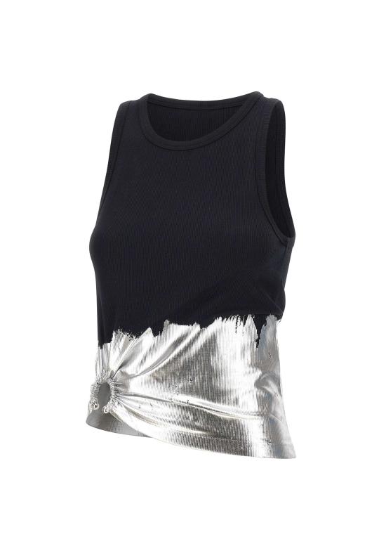 26SS 파코라반 민소매 티셔츠 26PJTE015C00530 M004 Black