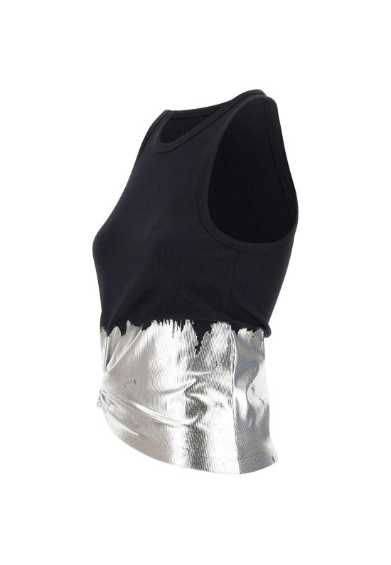 26SS 파코라반 민소매 티셔츠 26PJTE015C00530 M004 Black - PACO RABANNE