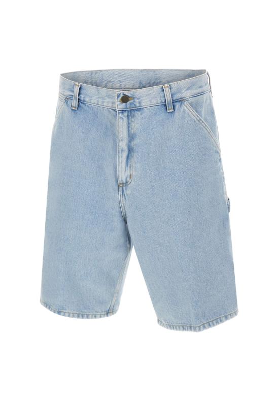 26SS 칼하트 WIP 스미스 데님 싱글 니 쇼츠 I032026 01A3 Blue