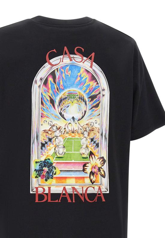 26SS 카사블랑카 반팔 티셔츠 MSS26JTS001 09 Black - CASABLANCA