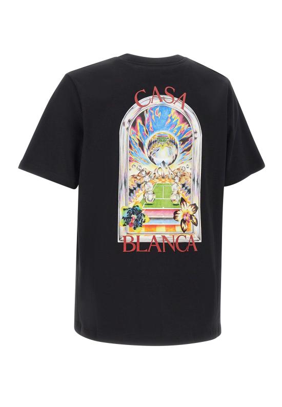 26SS 카사블랑카 반팔 티셔츠 MSS26JTS001 09 Black - CASABLANCA