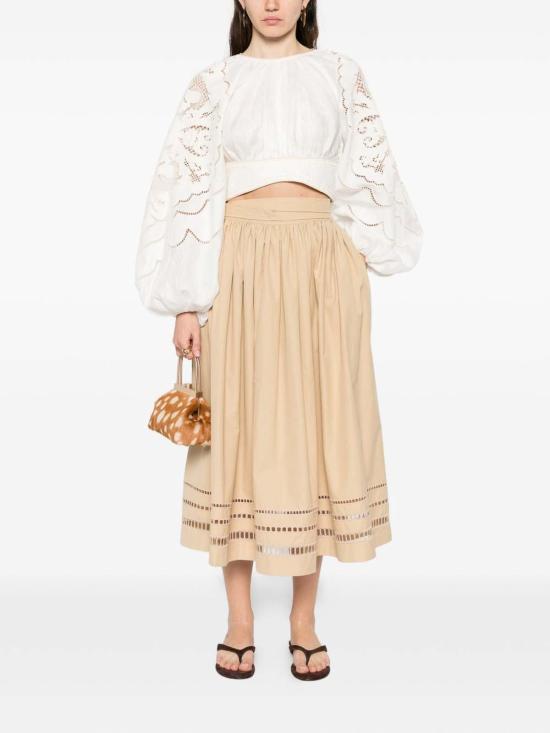 26SS 에르마노 설비노 미디 스커트 D482O385APWGF61324 Beige - ERMANNO SCERVINO