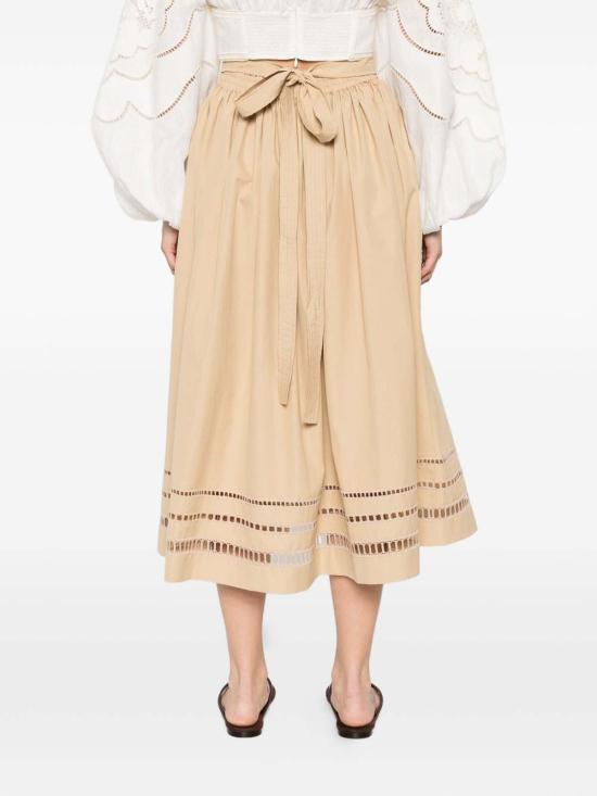 26SS 에르마노 설비노 미디 스커트 D482O385APWGF61324 Beige - ERMANNO SCERVINO