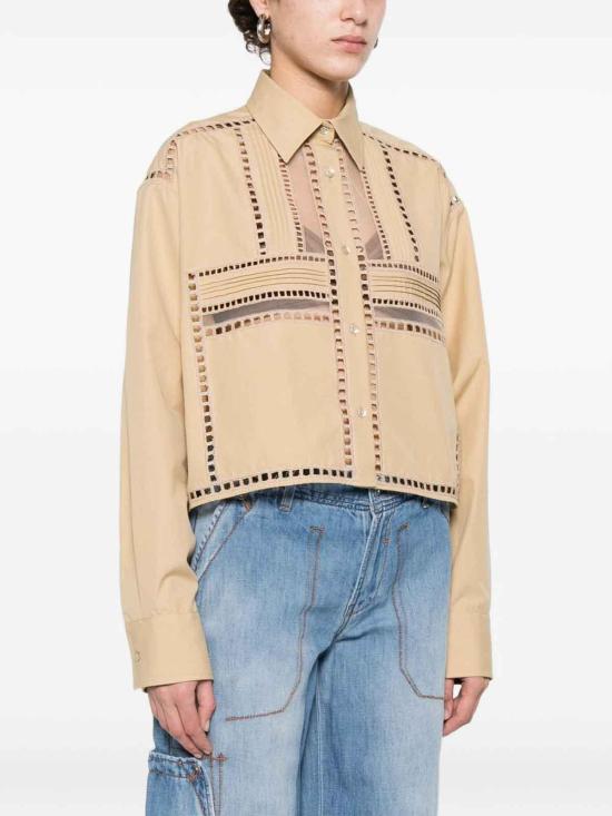 26SS 에르마노 설비노 셔츠 D482K391APWGF61324 Beige - ERMANNO SCERVINO