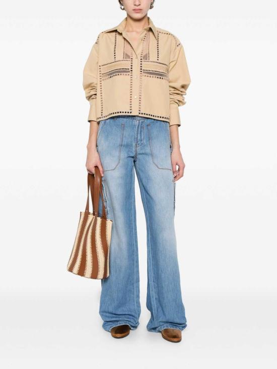 26SS 에르마노 설비노 셔츠 D482K391APWGF61324 Beige - ERMANNO SCERVINO