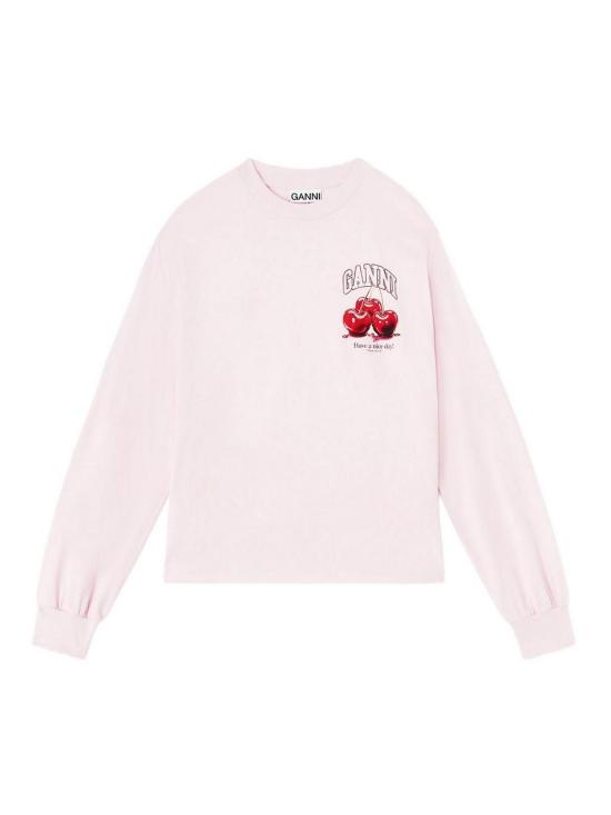 26SS 가니 롱슬리브 프루트 티셔츠 A1050059868 Nude Neutrals