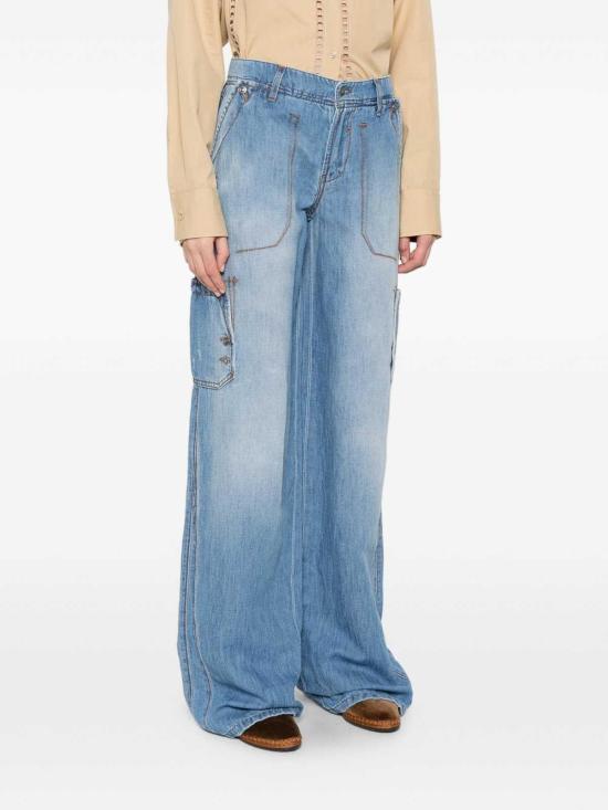 26SS 에르마노 설비노 스트레이트 팬츠 D487P303ZIW94037 Blue - ERMANNO SCERVINO