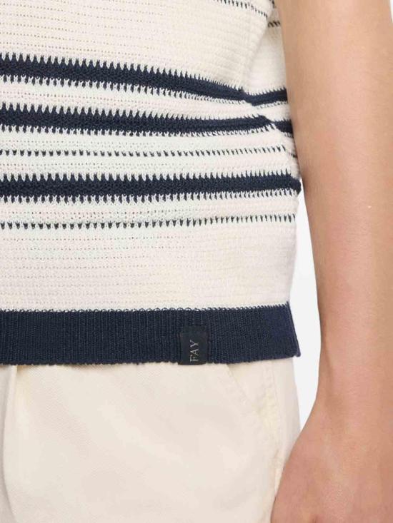 26SS 페이 폴로 티셔츠 NMMC1522180ZFF033B White - FAY