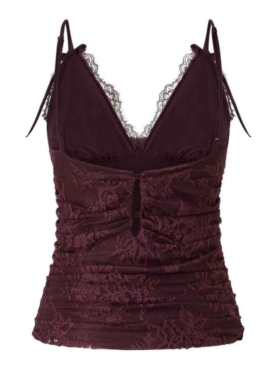 26SS 핑코 민소매 티셔츠 106726A378R57 Dark Red - PINKO