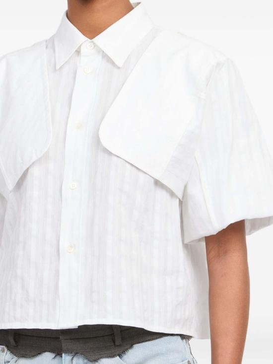 26SS MM6 메종마르지엘라 코튼 컨버터블 셔츠 S52DT0044M35742001F White - MM6 MAISON MARGIELA