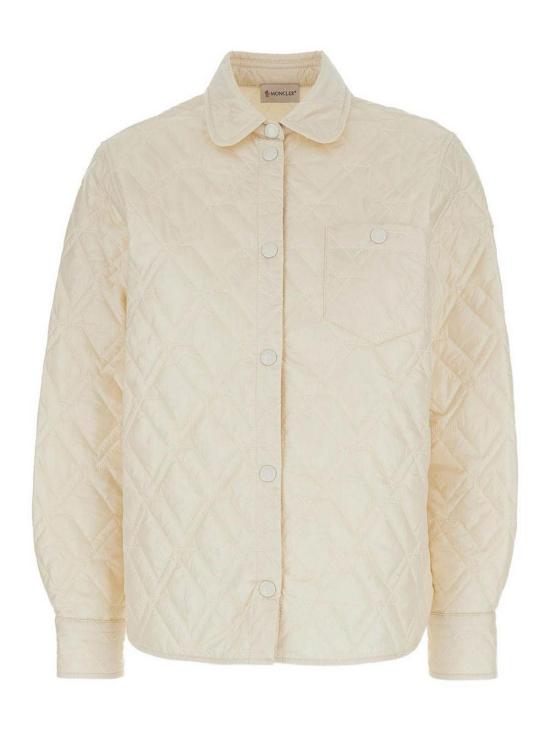 26SS 몽클레어 다이아몬드 퀼팅 패딩 셔츠 자켓 L10932F00001788UY052 White