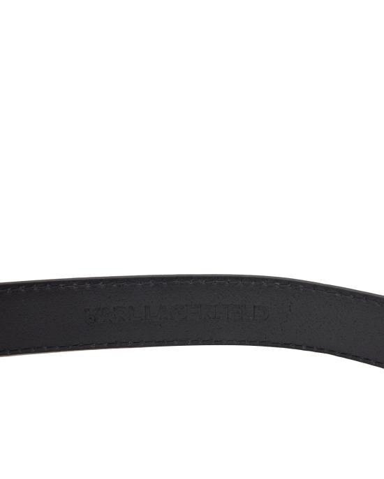 25FW 칼라거펠트 슬림 벨트 A1W33205 1AU Black Gunmetal NERO ARGENTO - KARL LAGERFELD