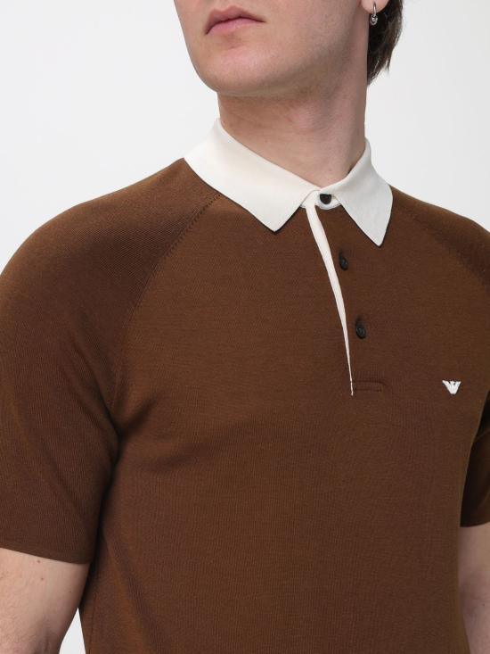 26SS 엠포리오 아르마니 폴로 티셔츠 EM004622AF25247 U6203 Brown - EMPORIO ARMANI